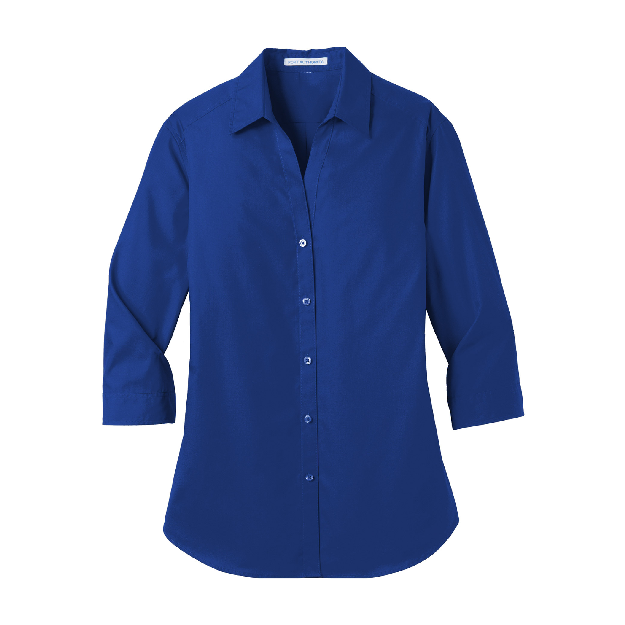 Port Authority Women's 3/4-Sleeve Carefree Poplin Shirt - True Royal